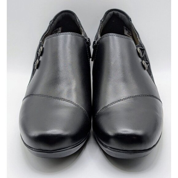 Clarks Black Ankle Boots with Sleek Design - Picture 3 of 9